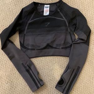 Gymshark crop top with long sleeves